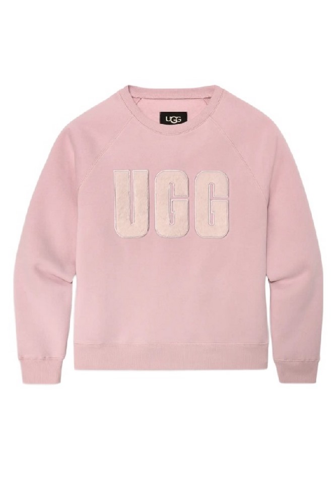 UGG MADELINE FUZZY LOGO CREWNECK ΜΠΛΟΥΖΑ ΦΟΥΤΕΡ ΓΥΝΑΙΚΕΙΑ ROSE