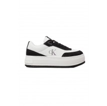 CALVIN KLEIN JEANS BOLD FLATF LOW LACE TUMB LTH ΠΑΠΟΥΤΣΙ ΓΥΝΑΙΚΕΙΟ BLACK/WHITE