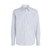 CALVIN KLEIN JEANS OXFORD SHIRT ΠΟΥΚΑΜΙΣΟ ΑΝΔΡΙΚΟ WHITE/BLUE