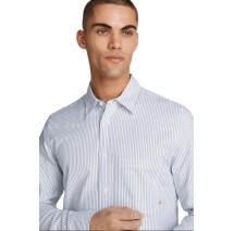 CALVIN KLEIN JEANS OXFORD SHIRT ΠΟΥΚΑΜΙΣΟ ΑΝΔΡΙΚΟ WHITE/BLUE