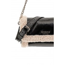 GUESS DAVIKA FLAP SHOULDER BAG ΤΣΑΝΤΑ ΓΥΝΑΙΚΕΙΑ BLACK