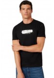 GUESS BSC METALLIC DEBO T-SHIRT ΜΠΛΟΥΖΑ ΑΝΔΡΙΚΗ BLACK