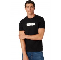 GUESS BSC METALLIC DEBO T-SHIRT ΜΠΛΟΥΖΑ ΑΝΔΡΙΚΗ BLACK