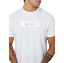 GUESS BSC METALLIC DEBO T-SHIRT ΜΠΛΟΥΖΑ ΑΝΔΡΙΚΗ WHITE