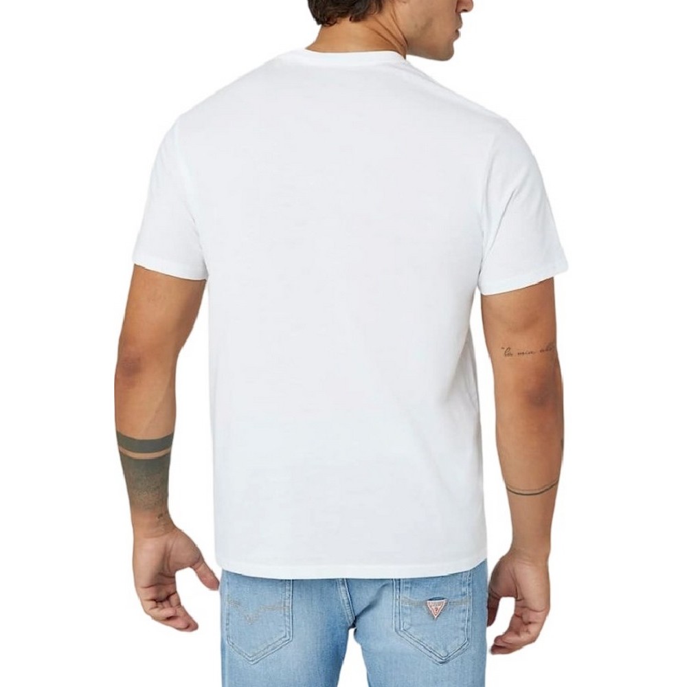 GUESS BSC METALLIC DEBO T-SHIRT ΜΠΛΟΥΖΑ ΑΝΔΡΙΚΗ WHITE