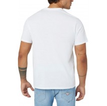 GUESS BSC METALLIC DEBO T-SHIRT ΜΠΛΟΥΖΑ ΑΝΔΡΙΚΗ WHITE