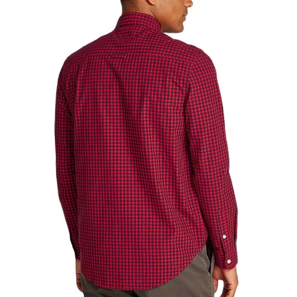 TOMMY JEANS POPLIN CHECK SHIRT ΠΟΥΚΑΜΙΣΟ ΑΝΔΡΙΚΟ RED