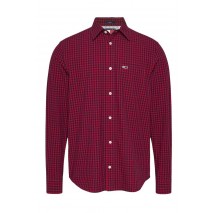 TOMMY JEANS POPLIN CHECK SHIRT ΠΟΥΚΑΜΙΣΟ ΑΝΔΡΙΚΟ RED