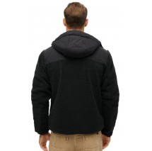 SUPERDRY D3 OVIN HOOD EXPEDITION BORG HYBRID ΜΠΟΥΦΑΝ ΑΝΔΡΙΚΟ BLACK