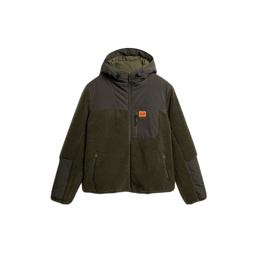 SUPERDRY D3 OVIN HOOD EXPEDITION BORG HYBRID ΜΠΟΥΦΑΝ ΑΝΔΡΙΚΟ OLIVE