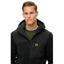 SUPERDRY D3 OVIN HOOD EXPEDITION BORG HYBRID ΜΠΟΥΦΑΝ ΑΝΔΡΙΚΟ BLACK