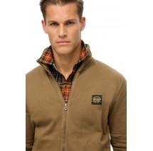 SUPERDRY D2 OVIN CONTRAST STITCH TRACK TOP ΖΑΚΕΤΑ ΦΟΥΤΕΡ ΑΝΔΡΙΚΗ BROWN