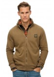 SUPERDRY D2 OVIN CONTRAST STITCH TRACK TOP ΖΑΚΕΤΑ ΦΟΥΤΕΡ ΑΝΔΡΙΚΗ BROWN