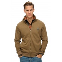 SUPERDRY D2 OVIN CONTRAST STITCH TRACK TOP ΖΑΚΕΤΑ ΦΟΥΤΕΡ ΑΝΔΡΙΚΗ BROWN