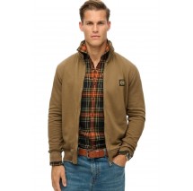 SUPERDRY D2 OVIN CONTRAST STITCH TRACK TOP ΖΑΚΕΤΑ ΦΟΥΤΕΡ ΑΝΔΡΙΚΗ BROWN