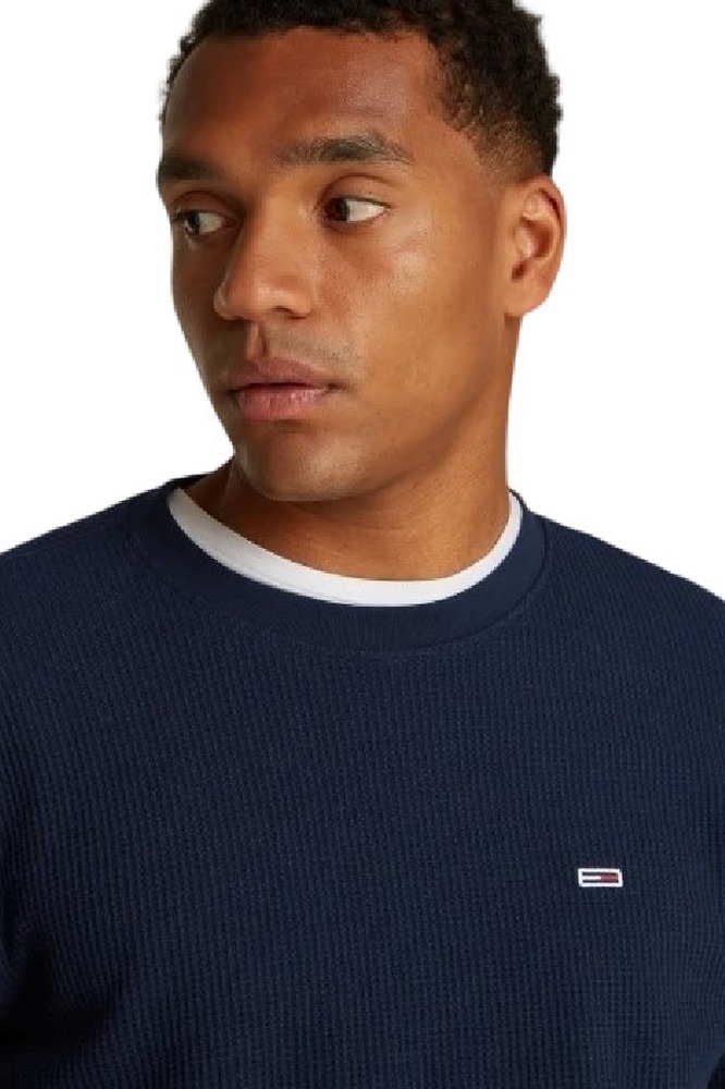 TOMMY HILFIGER REG WAFFLE L/S TEE ΜΠΛΟΥΖΑ ΑΝΔΡΙΚΗ NAVY