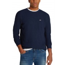 TOMMY HILFIGER REG WAFFLE L/S TEE ΜΠΛΟΥΖΑ ΑΝΔΡΙΚΗ NAVY