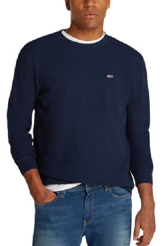 TOMMY HILFIGER REG WAFFLE L/S TEE ΜΠΛΟΥΖΑ ΑΝΔΡΙΚΗ NAVY