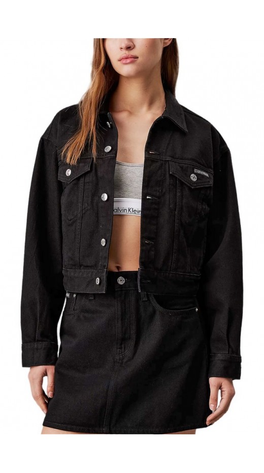 CALVIN KLEIN JEANS HERO 90S TRUCKER JACKET ΜΠΟΥΦΑΝ ΓΥΝΑΙΚΕΙΟ BLACK