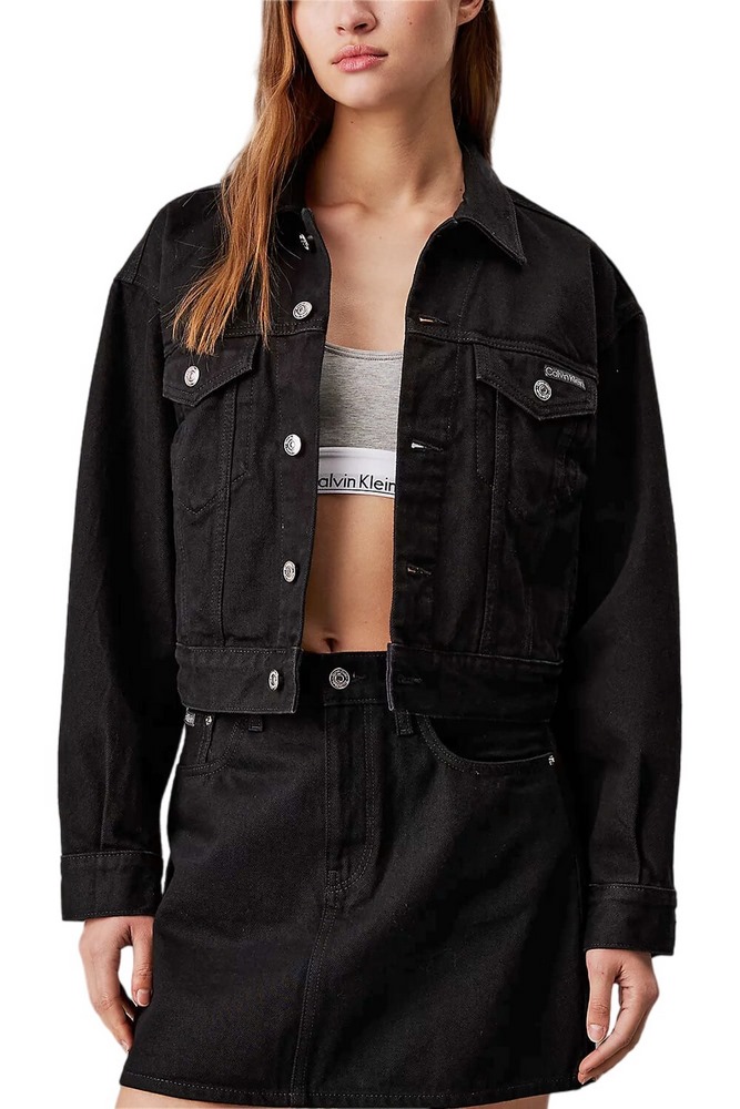 CALVIN KLEIN JEANS HERO 90S TRUCKER JACKET ΜΠΟΥΦΑΝ ΓΥΝΑΙΚΕΙΟ BLACK