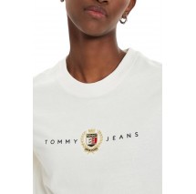 TOMMY JEANS REG CREST LINEAR TEE T-SHIRT ΜΠΛΟΥΖΑ ΓΥΝΑΙΚΕΙΑ WHITE