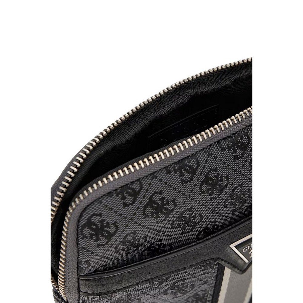 GUESS MILANO CROSSBODY FLAT ΤΣΑΝΤΑ ΑΝΔΡΙΚΗ GREY