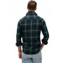 SUPERDRY D2 OVIN L/S COTTON LUMBERJACK SHIRT ΠΟΥΚΑΜΙΣΟ ΑΝΔΡΙΚΟ DARK GREEN