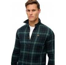 SUPERDRY D2 OVIN L/S COTTON LUMBERJACK SHIRT ΠΟΥΚΑΜΙΣΟ ΑΝΔΡΙΚΟ DARK GREEN