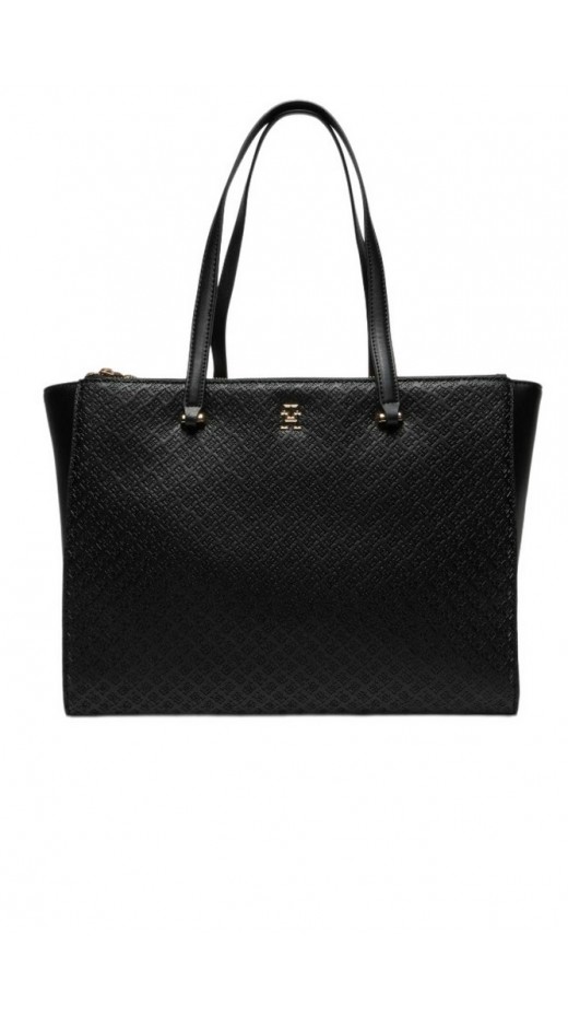 TOMMY HILFIGER  ETERNITY TOTE MONO ΤΣΑΝΤΑ ΓΥΝΑΙΚΕΙΑ BLACK