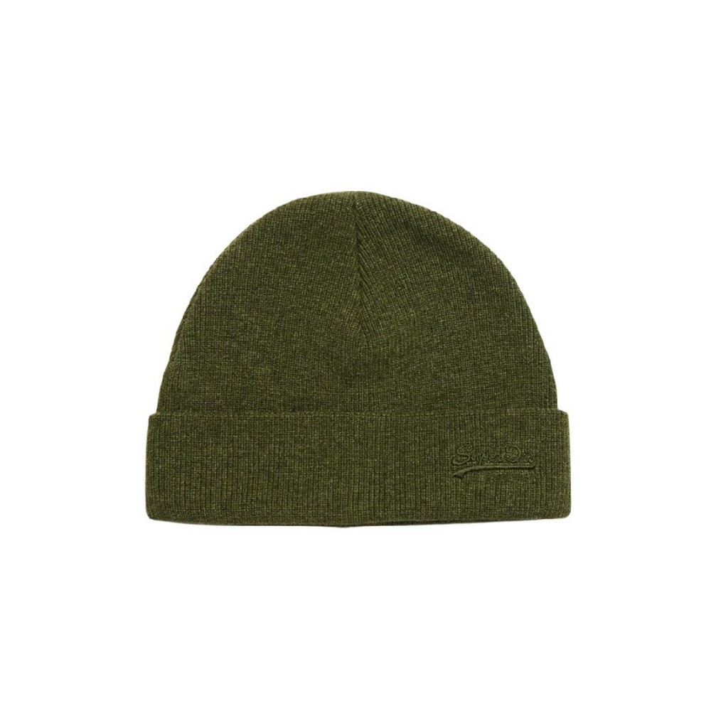 SUPERDRY D3 SDNA ESSENTIAL LOGO KNITTED BEANIE ΣΚΟΥΦΟΣ ΑΝΔΡΙΚΟΣ GREEN