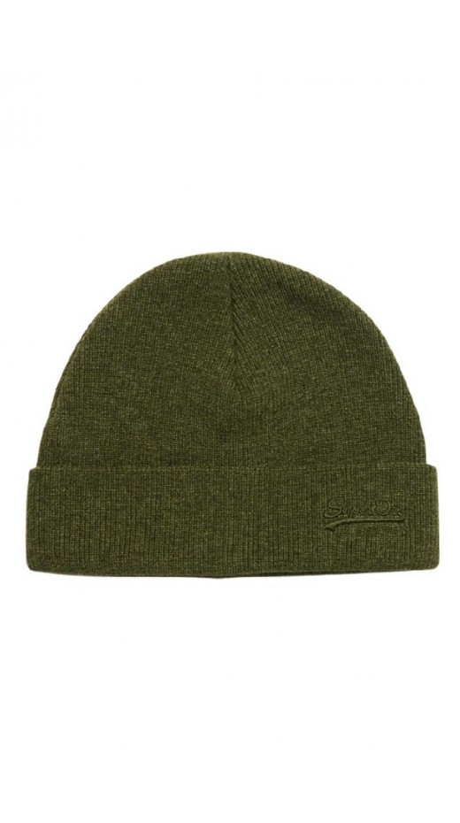 SUPERDRY D3 SDNA ESSENTIAL LOGO KNITTED BEANIE ΣΚΟΥΦΟΣ ΑΝΔΡΙΚΟΣ GREEN