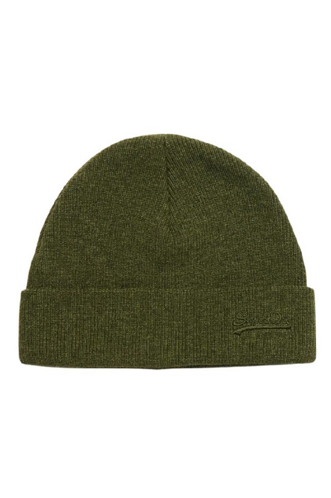 SUPERDRY D3 SDNA ESSENTIAL LOGO KNITTED BEANIE ΣΚΟΥΦΟΣ ΑΝΔΡΙΚΟΣ GREEN