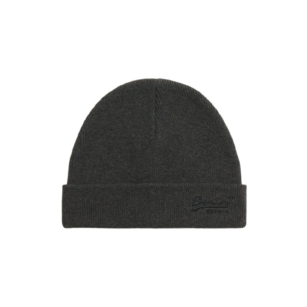 SUPERDRY D3 SDNA ESSENTIAL LOGO KNITTED BEANIE ΣΚΟΥΦΟΣ ΑΝΔΡΙΚΟΣ DARK GREY