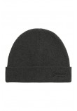 SUPERDRY D3 SDNA ESSENTIAL LOGO KNITTED BEANIE ΣΚΟΥΦΟΣ ΑΝΔΡΙΚΟΣ DARK GREY