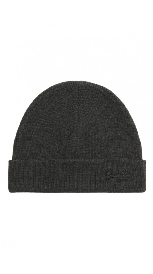 SUPERDRY D3 SDNA ESSENTIAL LOGO KNITTED BEANIE ΣΚΟΥΦΟΣ ΑΝΔΡΙΚΟΣ DARK GREY