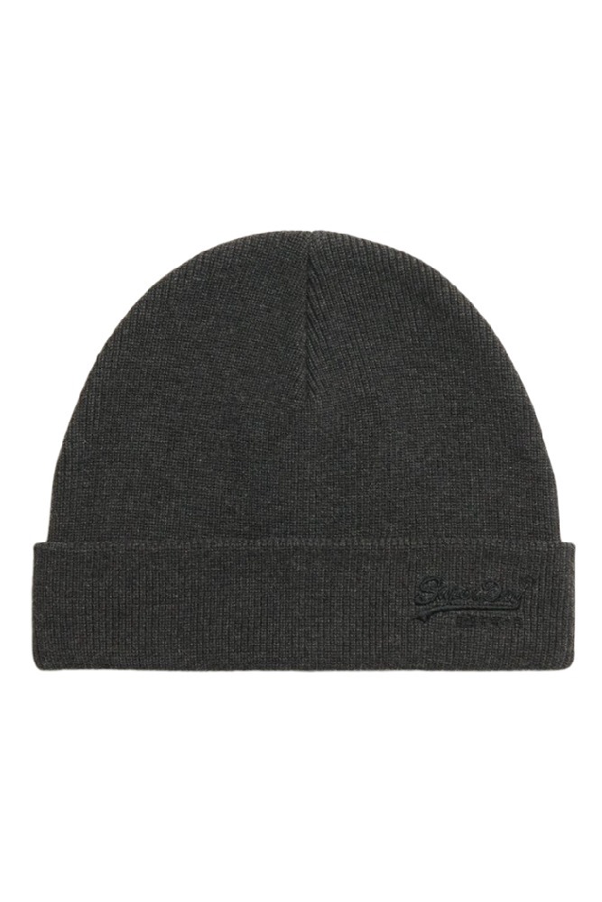 SUPERDRY D3 SDNA ESSENTIAL LOGO KNITTED BEANIE ΣΚΟΥΦΟΣ ΑΝΔΡΙΚΟΣ DARK GREY