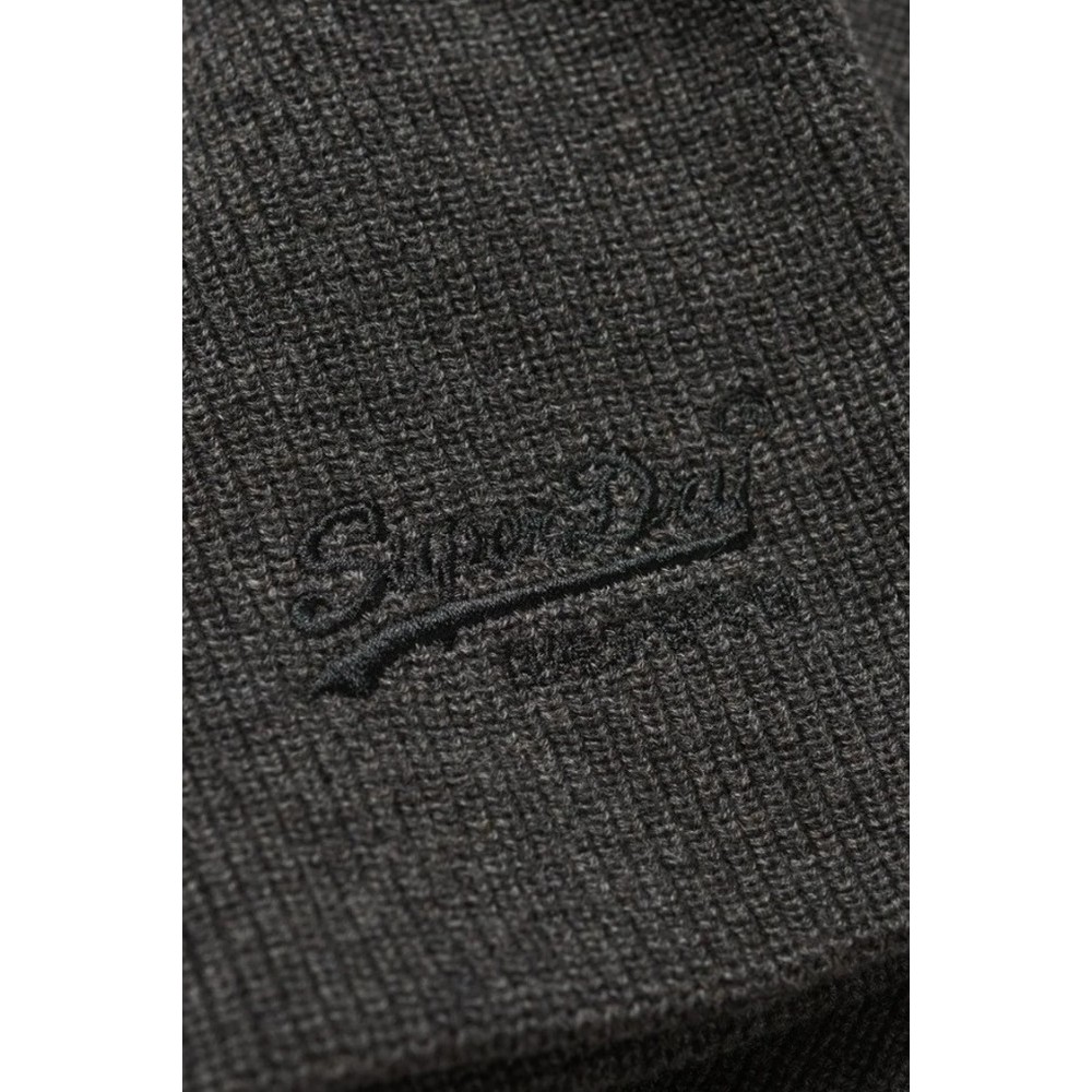 SUPERDRY D3 SDNA ESSENTIAL LOGO KNITTED BEANIE ΣΚΟΥΦΟΣ ΑΝΔΡΙΚΟΣ DARK GREY