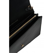 TOMMY HILFIGER  HERITAGE LRG FLAP W/CHAIN ΤΣΑΝΤΑ ΓΥΝΑΙΚΕΙΑ BLACK