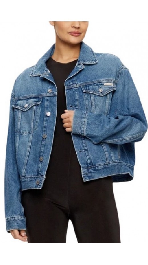 CALVIN KLEIN JEANS BOXY DENIM JACKET ΜΠΟΥΦΑΝ ΓΥΝΑΙΚΕΙΟ DENIM LIGHT