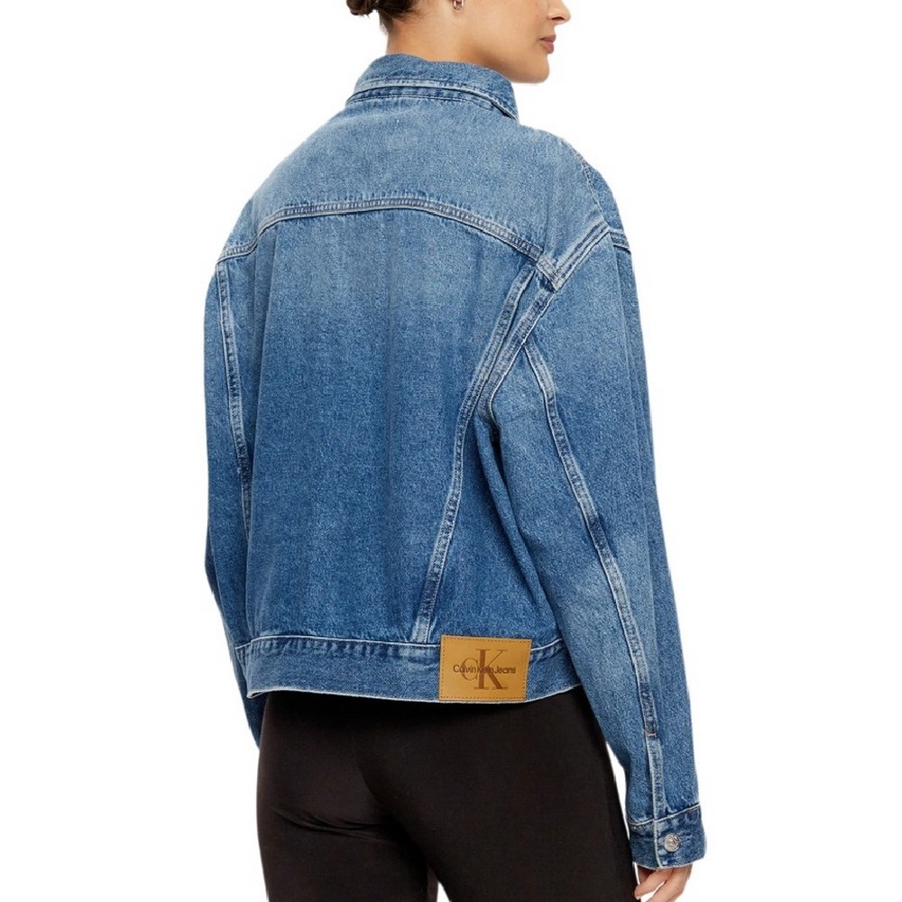 CALVIN KLEIN JEANS BOXY DENIM JACKET ΜΠΟΥΦΑΝ ΓΥΝΑΙΚΕΙΟ DENIM LIGHT