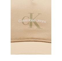 CALVIN KLEIN JEANS MONO LOGO PRINT CAP KAPELO GYNAIKEIO IVORY