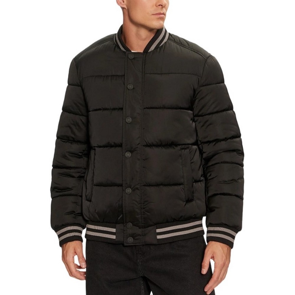 GUESS BRANDED PUFFA BOMBER ΜΠΟΥΦΑΝ ΑΝΔΡΙΚΟ BLACK