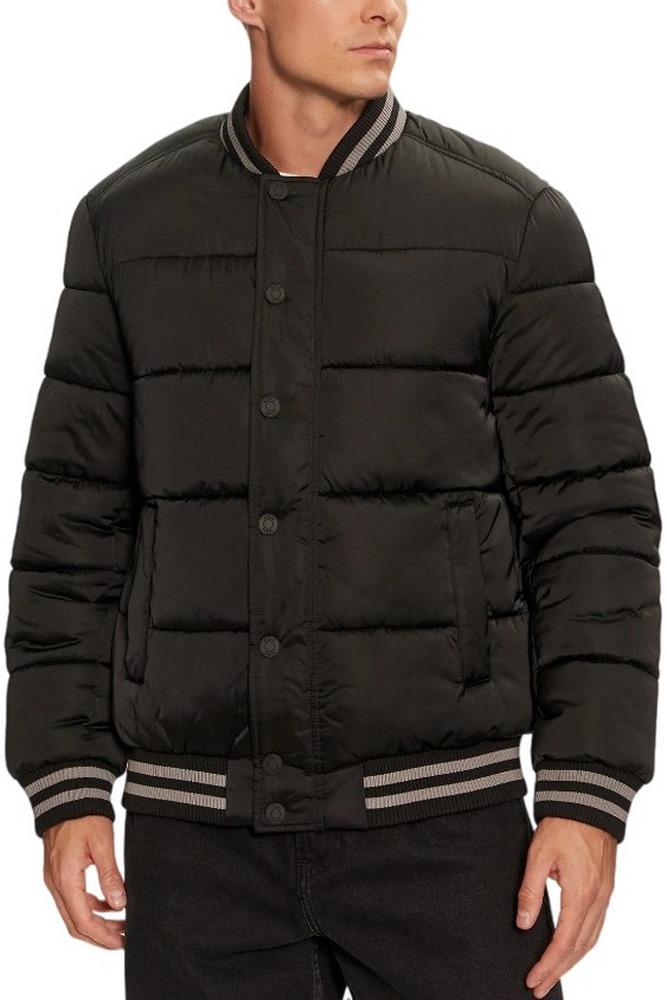 GUESS BRANDED PUFFA BOMBER ΜΠΟΥΦΑΝ ΑΝΔΡΙΚΟ BLACK