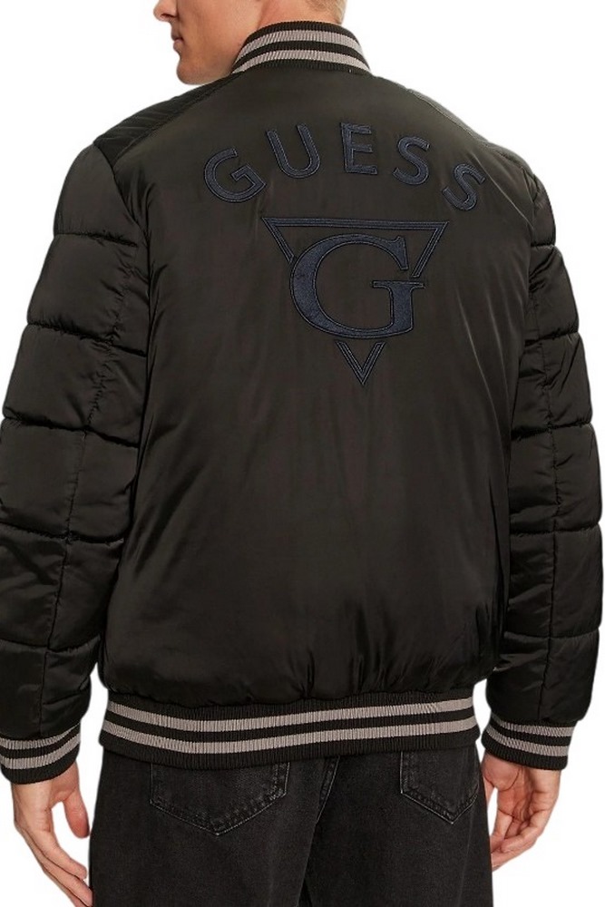 GUESS BRANDED PUFFA BOMBER ΜΠΟΥΦΑΝ ΑΝΔΡΙΚΟ BLACK