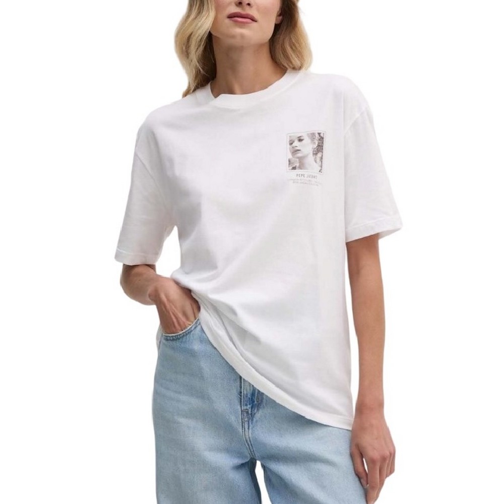 PEPE JEANS LONDON DROP 2 GILLY T-SHIRT ΜΠΛΟΥΖΑ ΓΥΝΑΙΚΕΙΑ WHITE