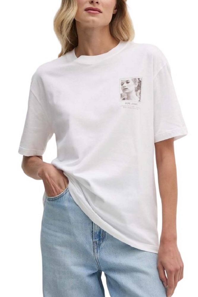 PEPE JEANS LONDON DROP 2 GILLY T-SHIRT ΜΠΛΟΥΖΑ ΓΥΝΑΙΚΕΙΑ WHITE