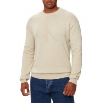 CALVIN KLEIN JEANS INTARSIA MIX STITCH SWEATER ΜΠΛΟΥΖΑ ΠΛΕΚΤΗ ΑΝΔΡΙΚΗ PELICAN