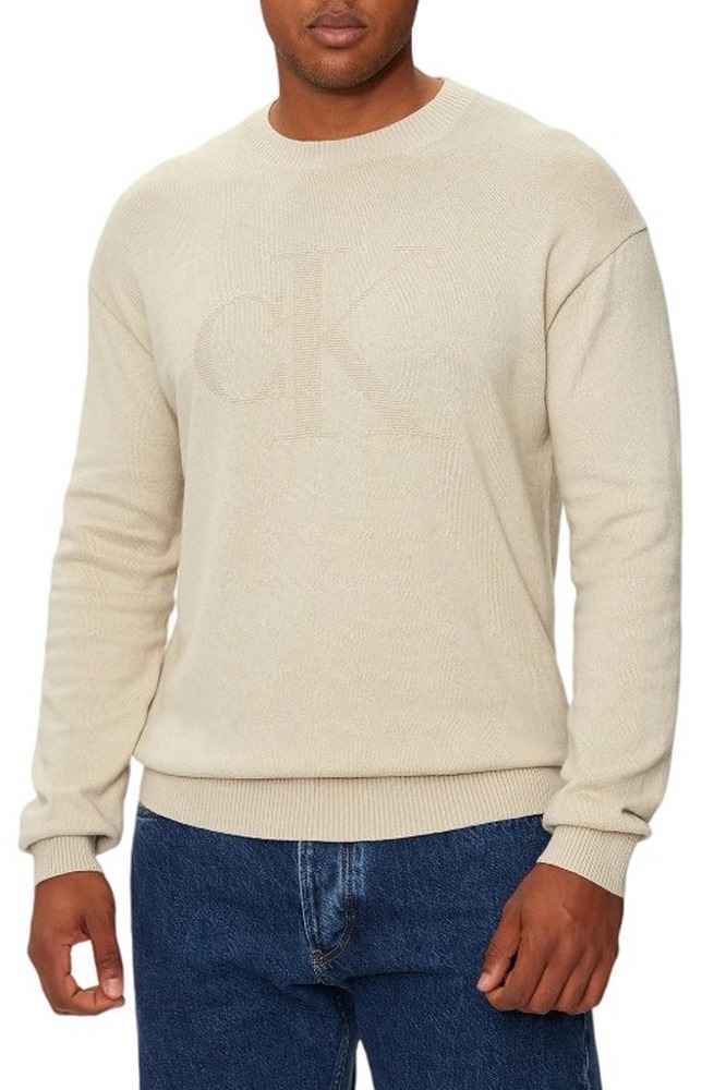 CALVIN KLEIN JEANS INTARSIA MIX STITCH SWEATER ΜΠΛΟΥΖΑ ΠΛΕΚΤΗ ΑΝΔΡΙΚΗ PELICAN