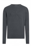 CALVIN KLEIN JEANS INTARSIA MIX STITCH SWEATER ΜΠΛΟΥΖΑ ΠΛΕΚΤΗ ΑΝΔΡΙΚΗ GREY