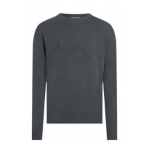 CALVIN KLEIN JEANS INTARSIA MIX STITCH SWEATER ΜΠΛΟΥΖΑ ΠΛΕΚΤΗ ΑΝΔΡΙΚΗ GREY